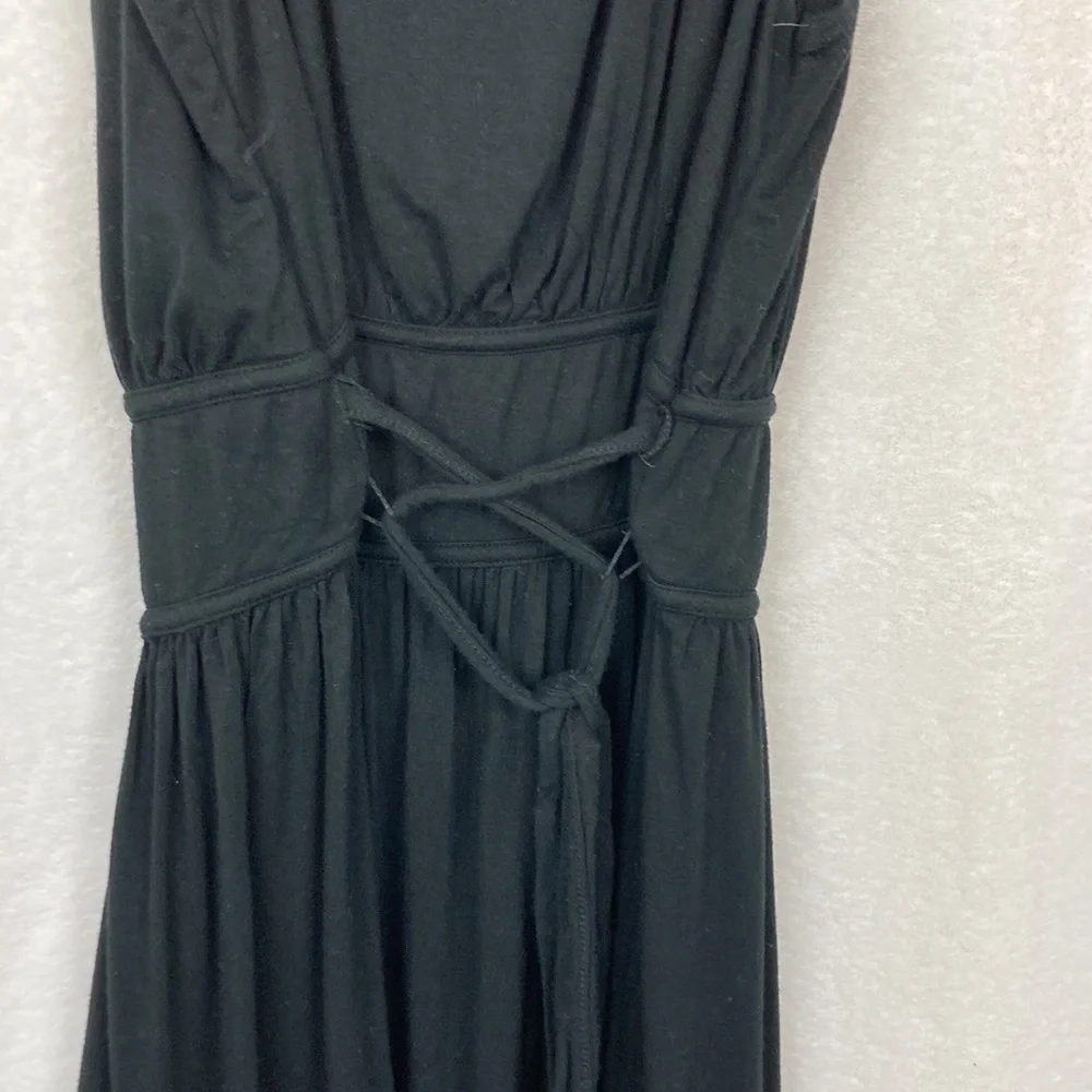 Converse Women’s Black Sleeveless Gladiator Style Lace Back Dress sz Large